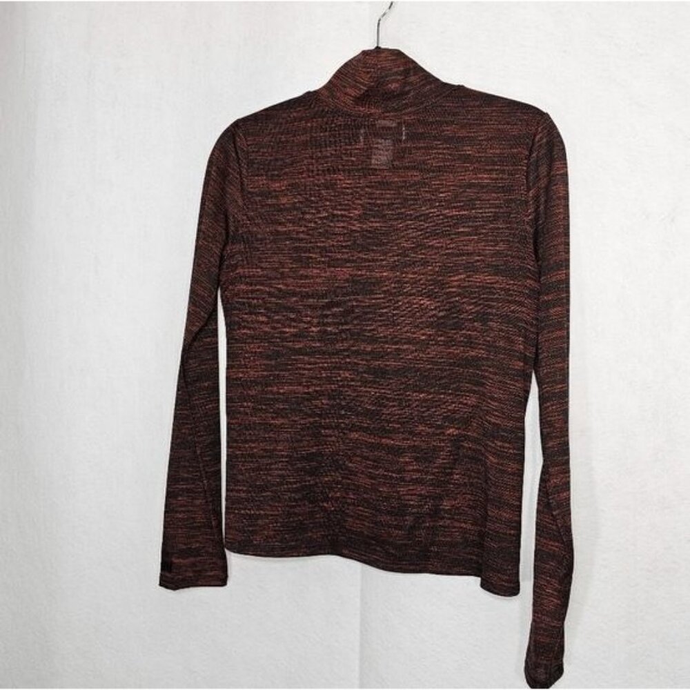 Saint Art Red Static Print Turtleneck Long Sleeve… - image 2